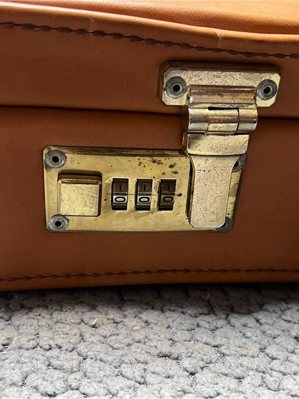 Vintage Custom Mercedes-Benz R107 SL-Class Design Leather Briefcase Brown 20 In